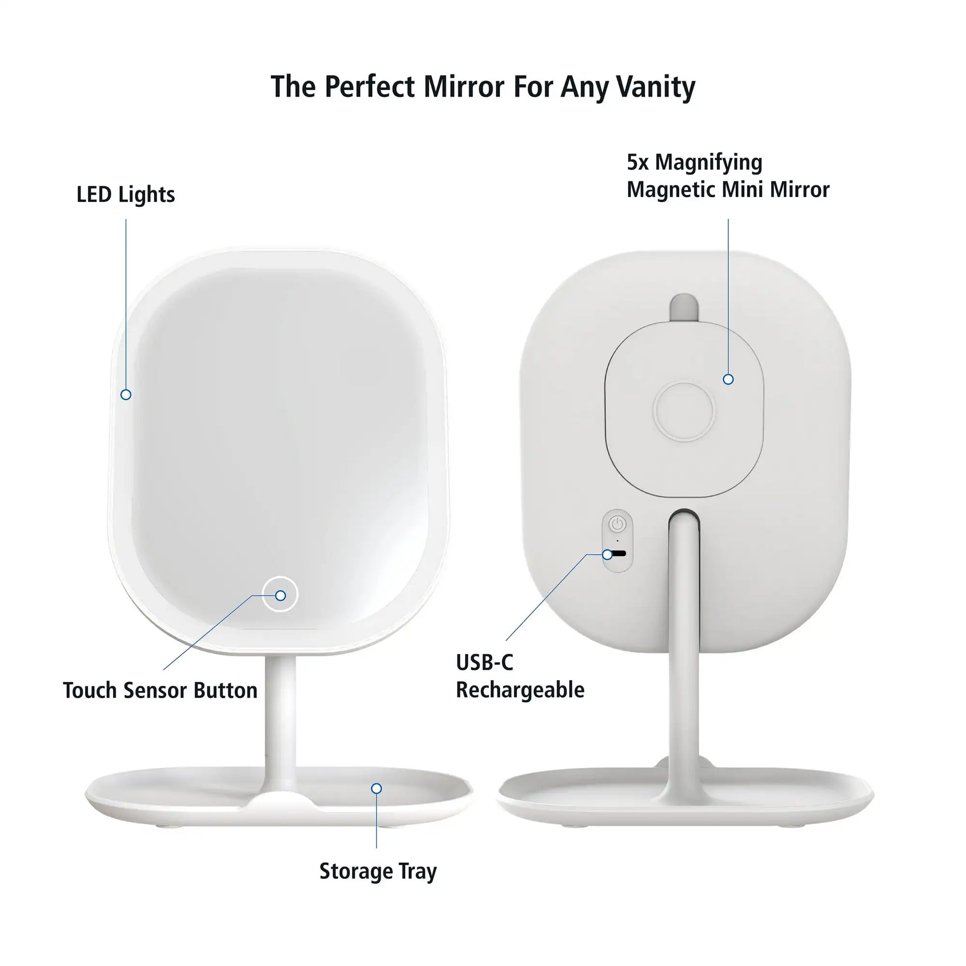 Rechargeable Vanity Mirror with Lights