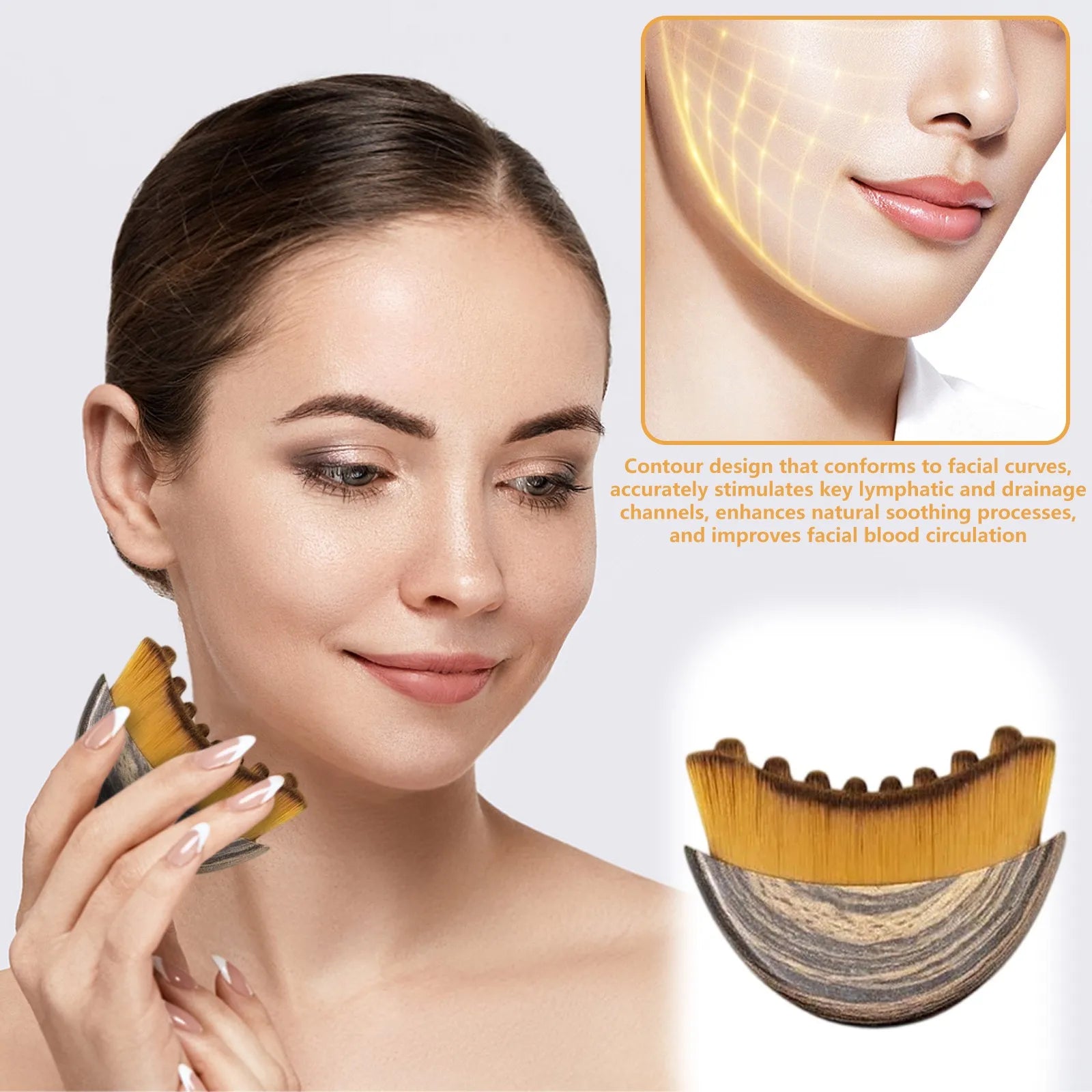 Portable Lymphatic Contour Face Brush